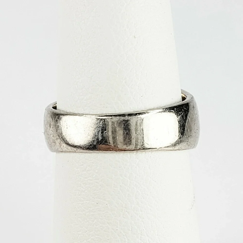 Vintage Ring Sterling Silver 925 Size 5 Square Faceted CZ Rope Border 925 7.8g